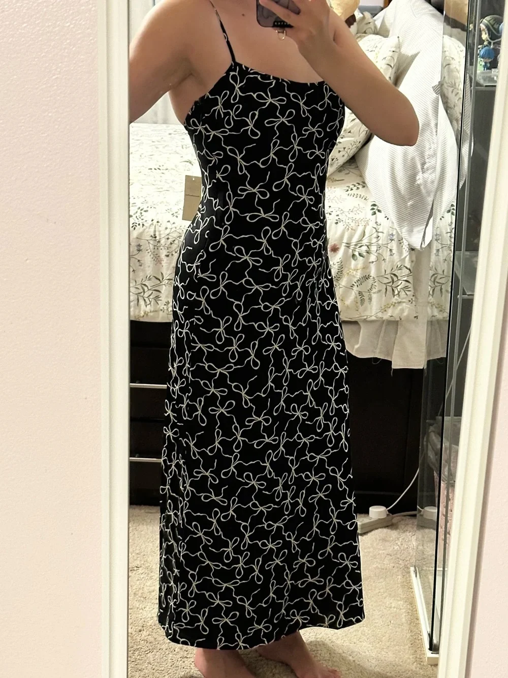 Black slip dress